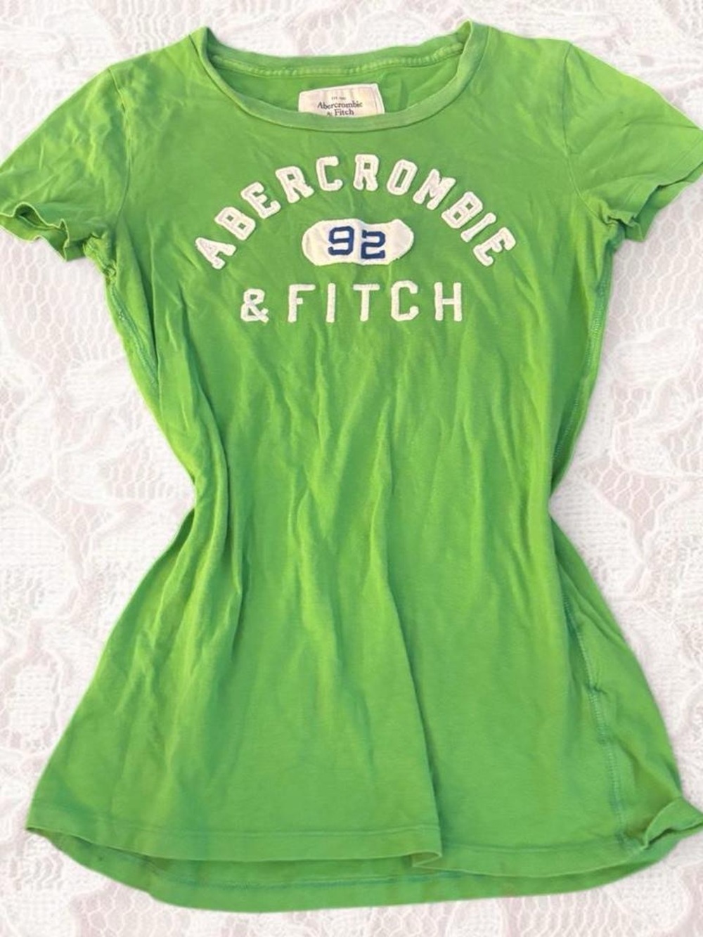 Abercrombie & Fitch Women's Green Logo Tee